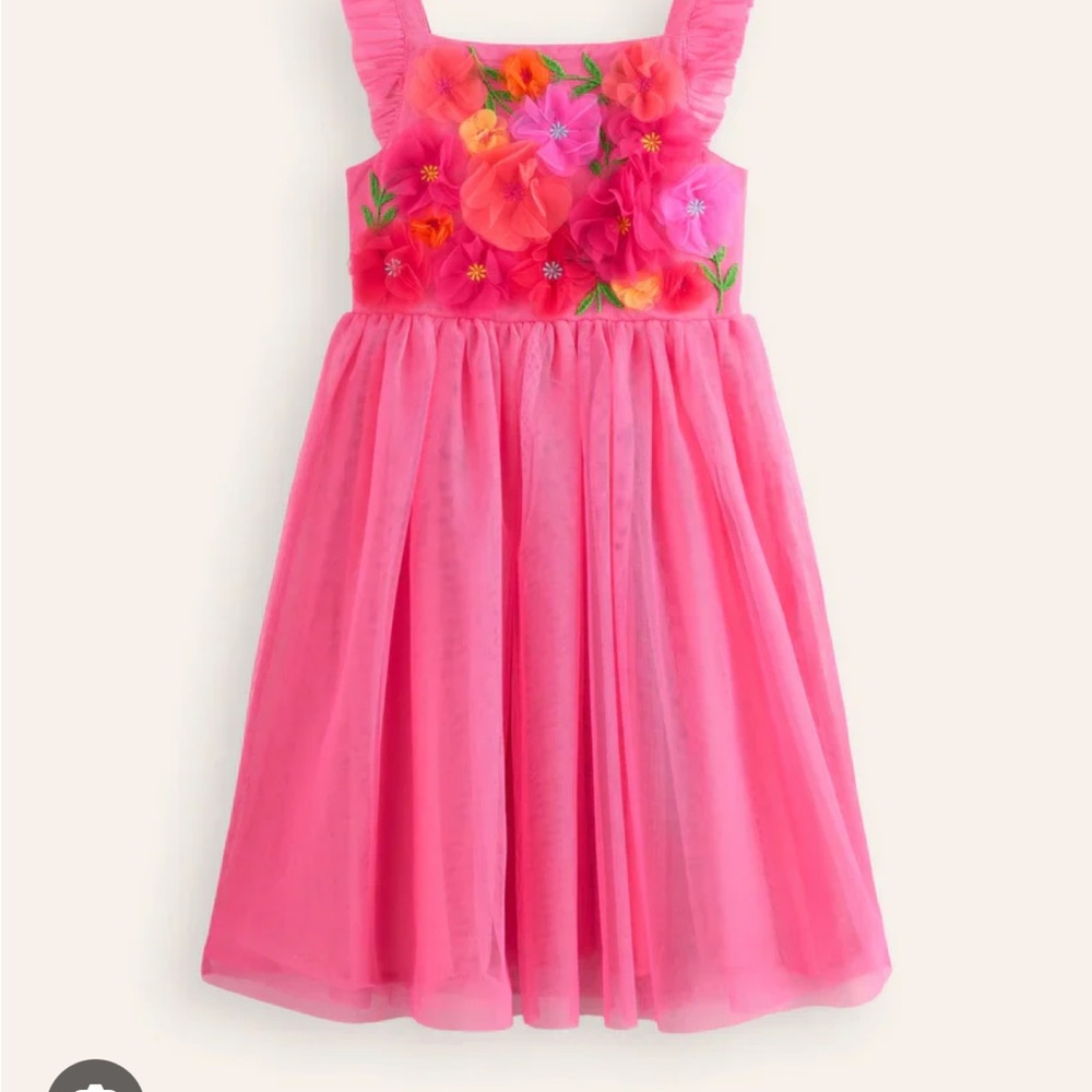 Mini Boden Pink Floral Kids Dress